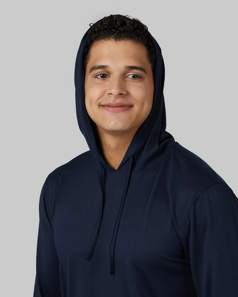 32 Degrees Men's Cool Classic Long Sleeve Hooded T-Shirt | Anti-Odor | 4-Way Stretch | Moisture Wicking