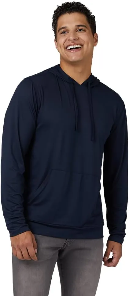 32 Degrees Men's Cool Classic Long Sleeve Hooded T-Shirt | Anti-Odor | 4-Way Stretch | Moisture Wicking