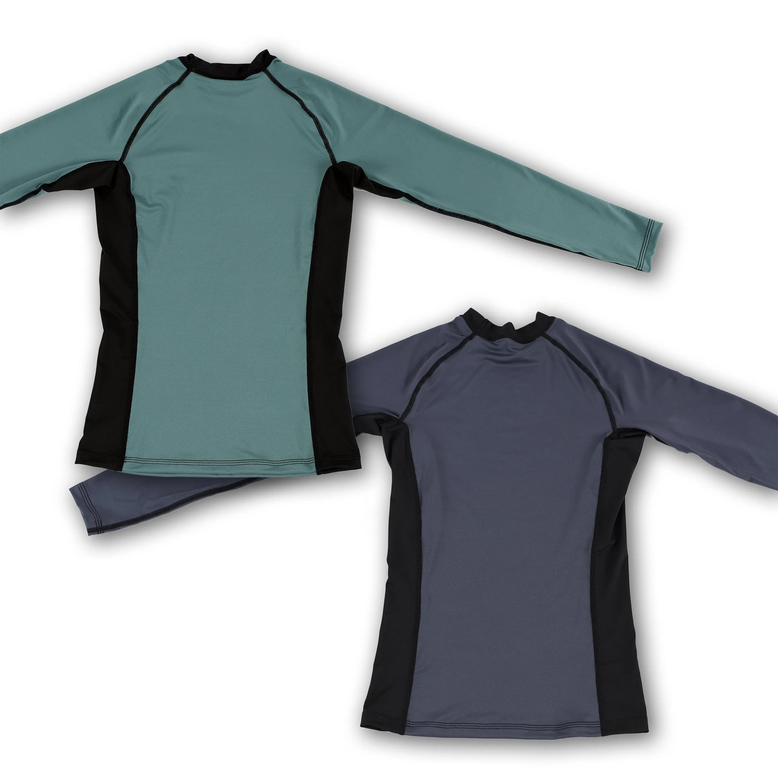 93brand Standard Issue Women's LS Rash Guards 2-PACK (Sage Green, Slate Grey)