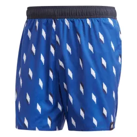 adidas Short Length Graphic Swim Shorts - Royal Blue
