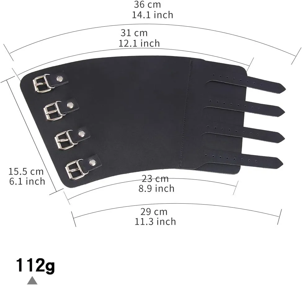 AZORA Leather Gauntlet Wristband Medieval Bracers Wrist Band Buckle Wide Bracer Arm Armor Cuff 2 Pcs