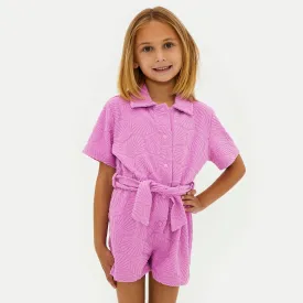 Beach Riot Little Gia Romper - Shell Pink Terry