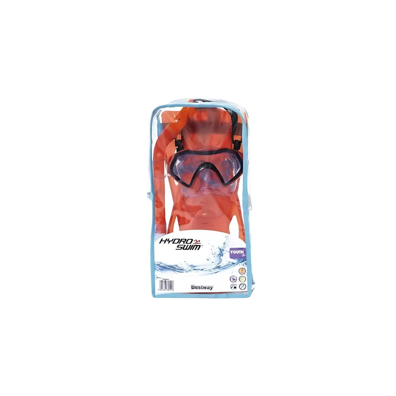 Bestway Hydro-Swim Firefish Youth 7  Snorkel & Fins Set
