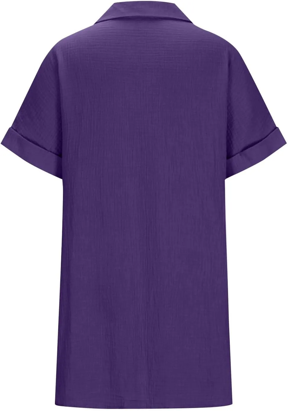 Button Down Dress for Women Summer Short Sleeve Tshirt Dresses Casual Flowy V Neck Loose Midi Beach Dress