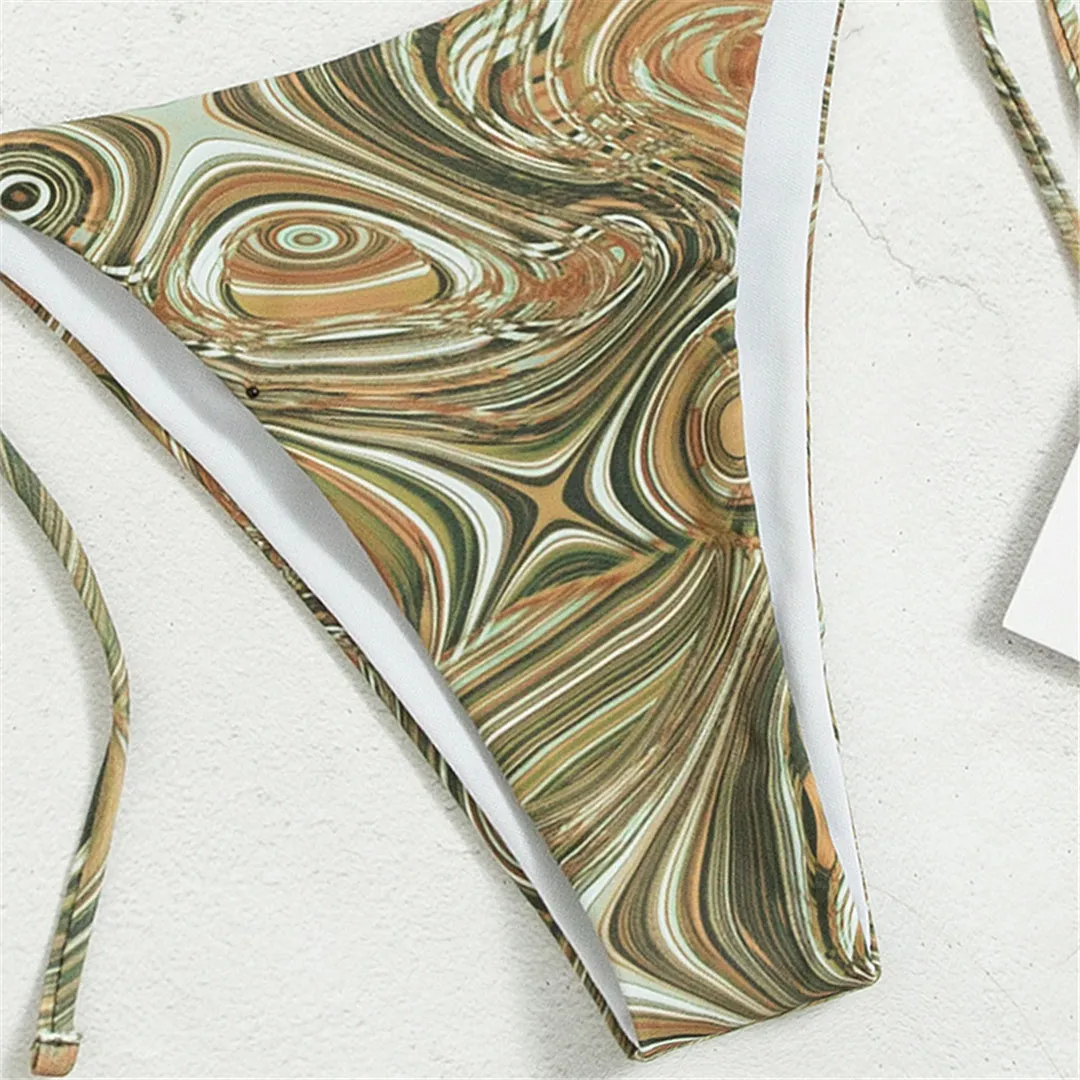 Camilla Sexy Printed Halter With Hairband Bikini
