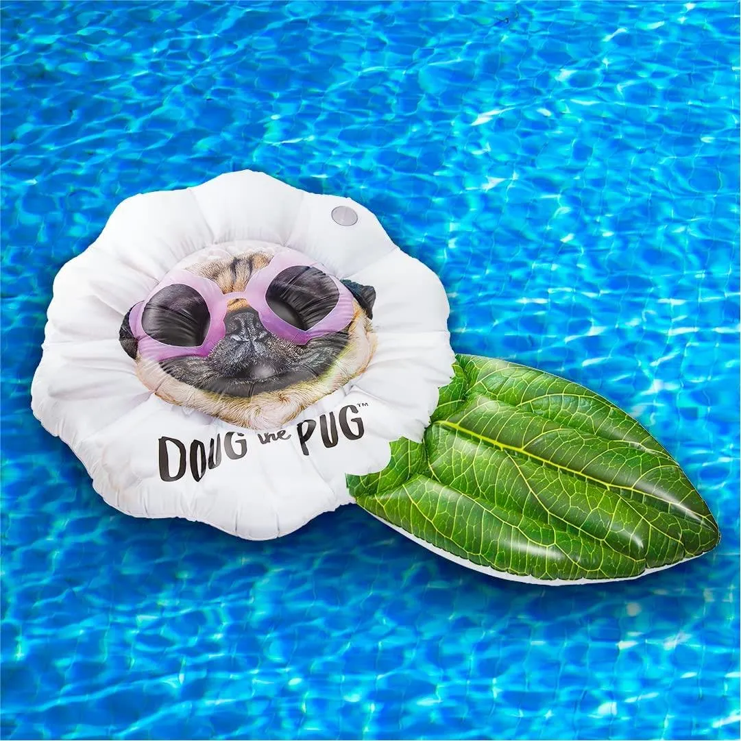 Doug The Pug Inflatable Pool Float Lounger Summer Beach Raft Puncture Resistant Mighty Mojo