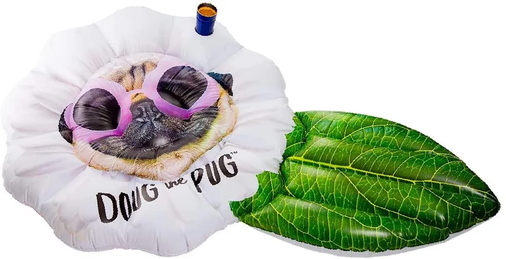 Doug The Pug Inflatable Pool Float Lounger Summer Beach Raft Puncture Resistant Mighty Mojo
