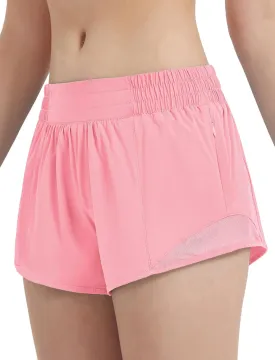 EXARUS Girls 2.5"/4" Athletic Shorts Running Workout Track with Liner Zip Pocket Lightweight Gym Sports for Kids 6-12Y