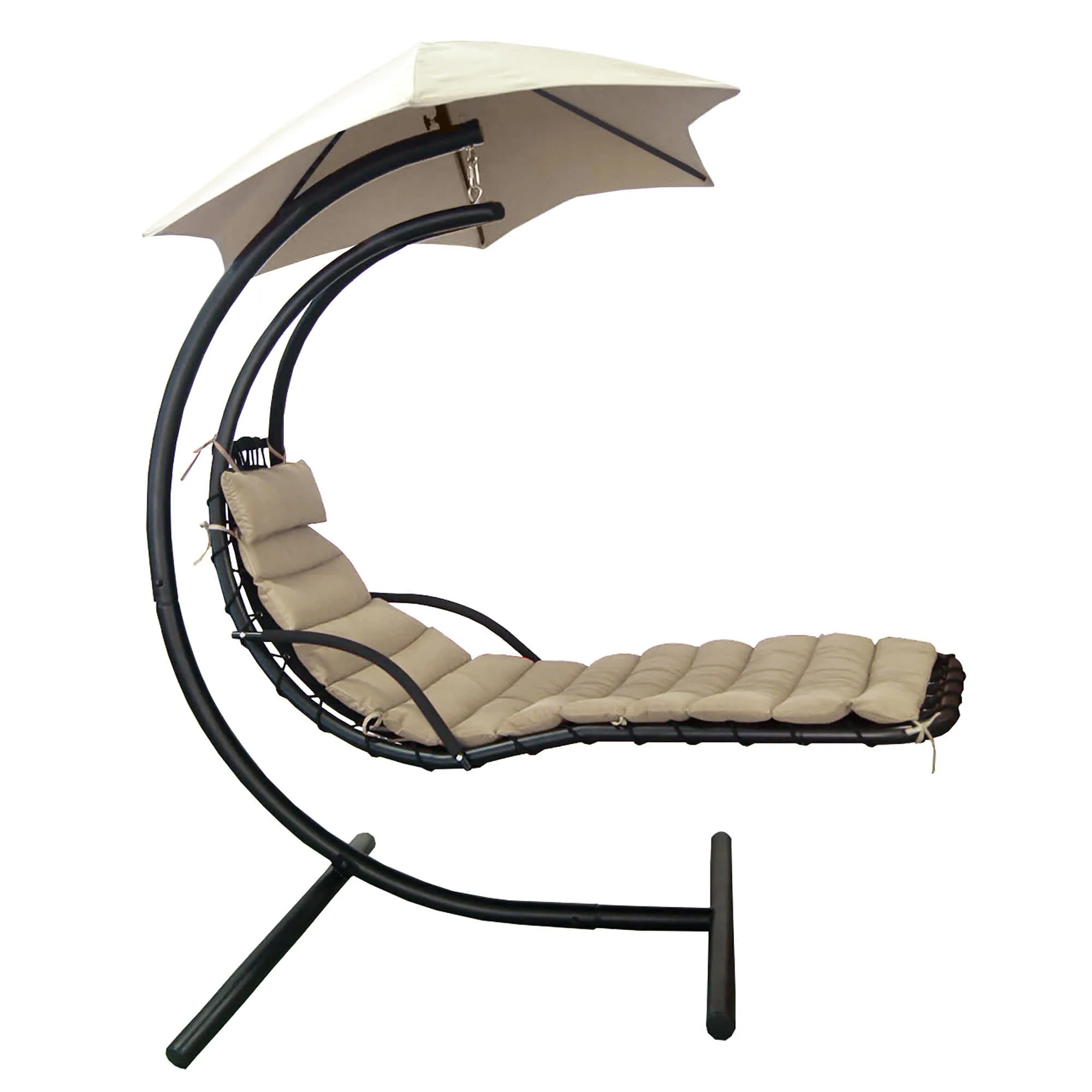 Floating Chaise Lounger with Canopy