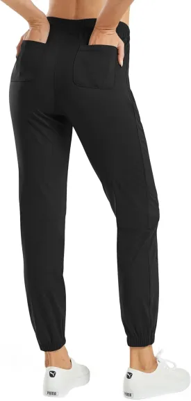 G4Free Jogger Scrubs for Women with Pockets Drawstrings Golf Athletic Pants Cinch Bottom Sweatpants Petite/Regular/Tall