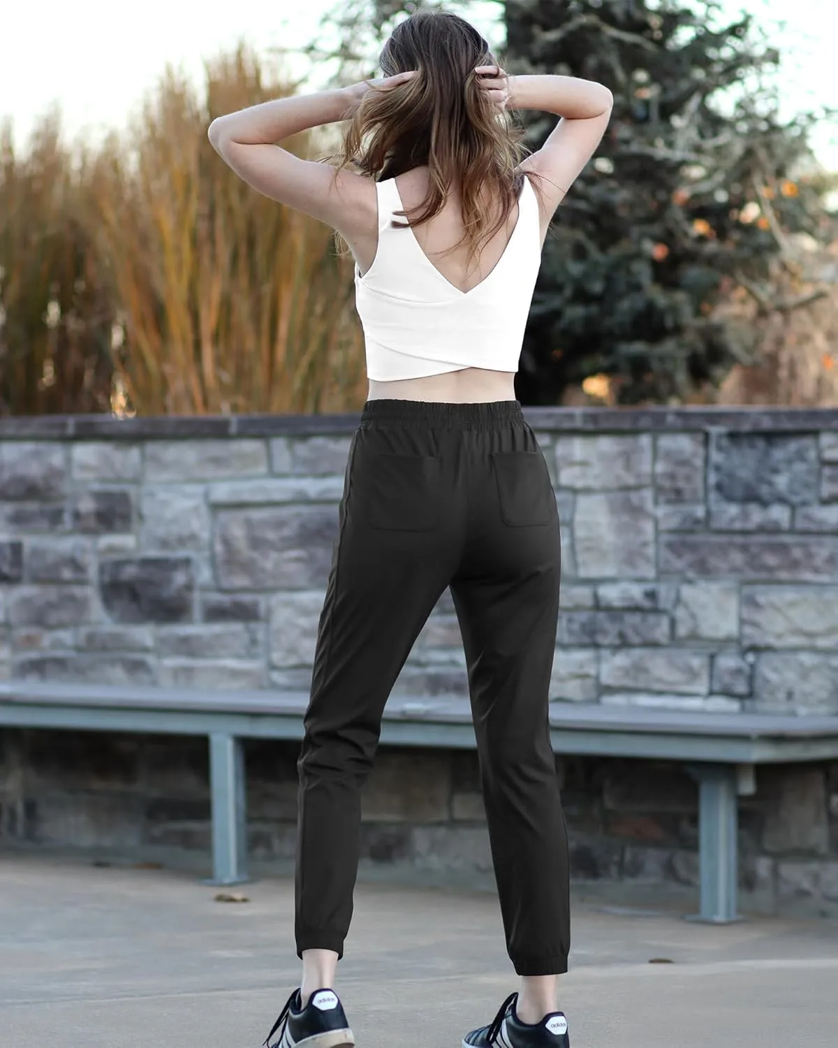 G4Free Jogger Scrubs for Women with Pockets Drawstrings Golf Athletic Pants Cinch Bottom Sweatpants Petite/Regular/Tall