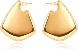 Gold Earrings for Women 14K Gold Plated Chunky Gold Earrings Earrings Dupes Irregular Waterdrop Hoop Earrings for Women Trendy Jewelry Gifts Gold Earrings for Women 14K Gold Plated Chunky Gold Earrings Earrings Dupes Irregular Waterdrop Hoop Earrings for Women Trendy Jewelry Gifts