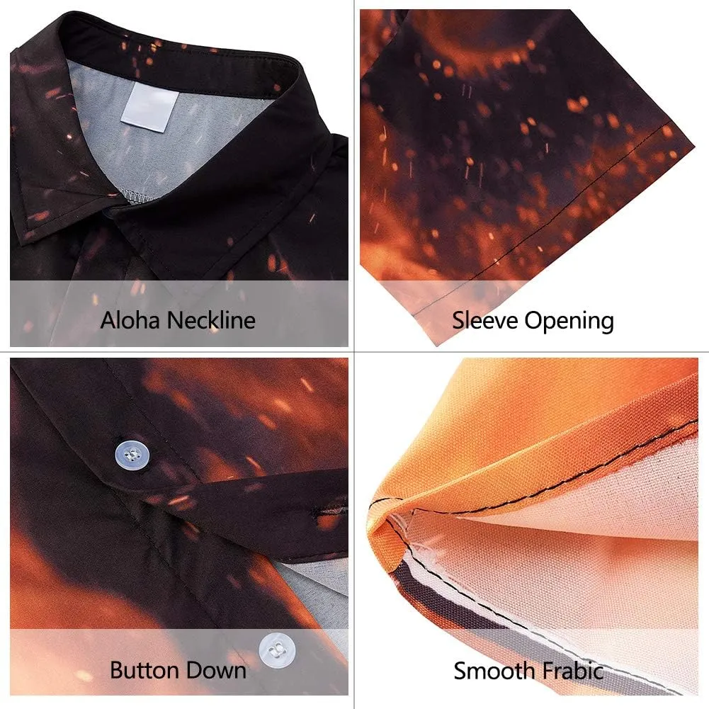 Goodstoworld Men's Novelty Hawaiian Button Down Shirts