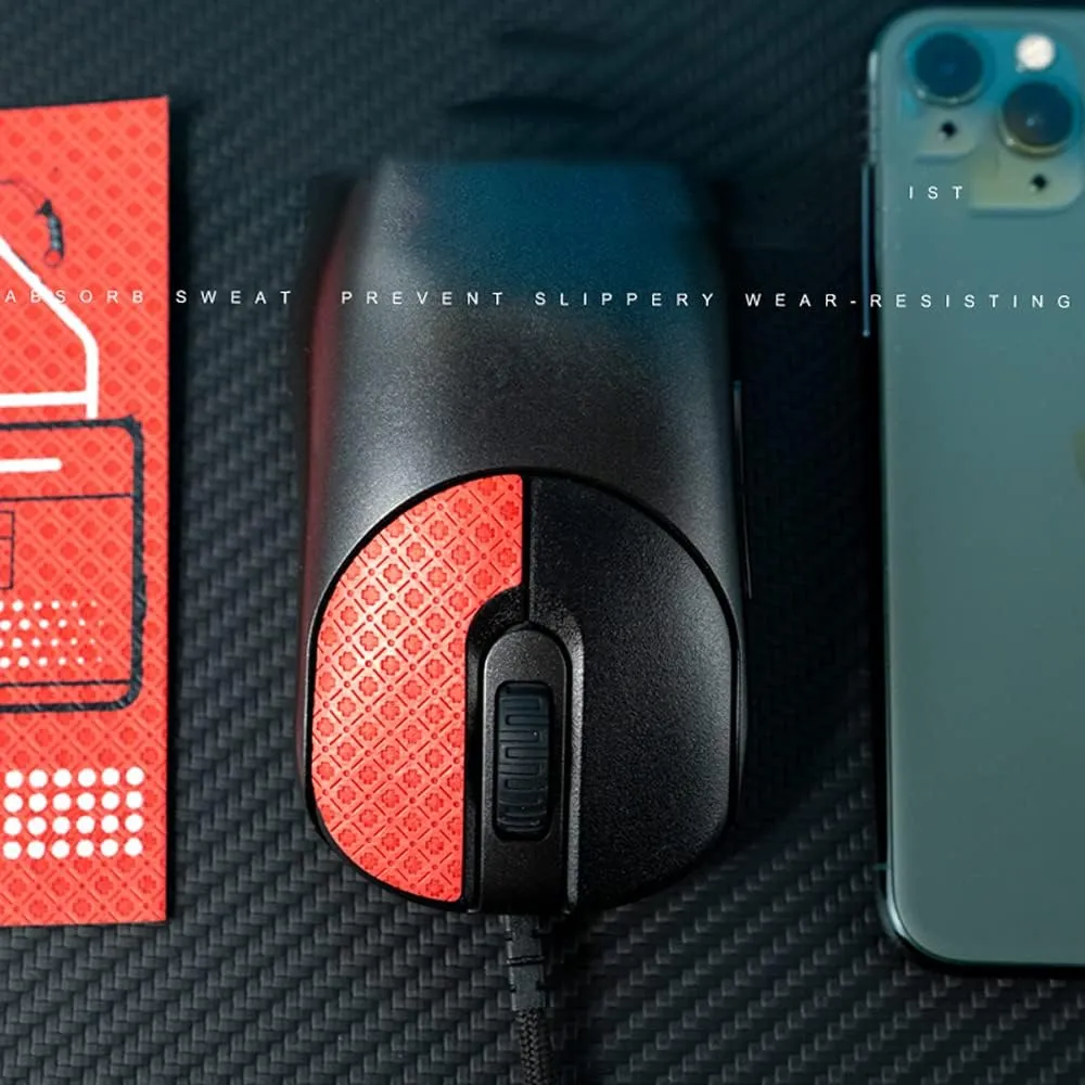 Grip Tape for Razer Deathadder V3 Pro - Anti-Slip,Enhanced Control, Suck Sweat,Soft Leather,Improves FPS Gaming Grip [Pre-Cut] Black Thin 0.3mm