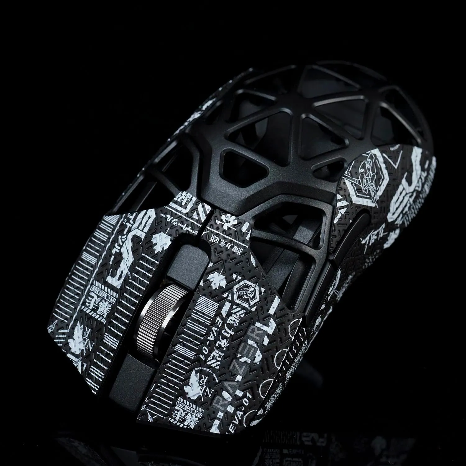 Grip Tape for Razer Viper Minise Mini Signature Edition - Anti-Slip,Enhanced Control, Suck Sweat,Soft Leather,Improves FPS Gaming Grip [Pre-Cut] Printsteam Black White