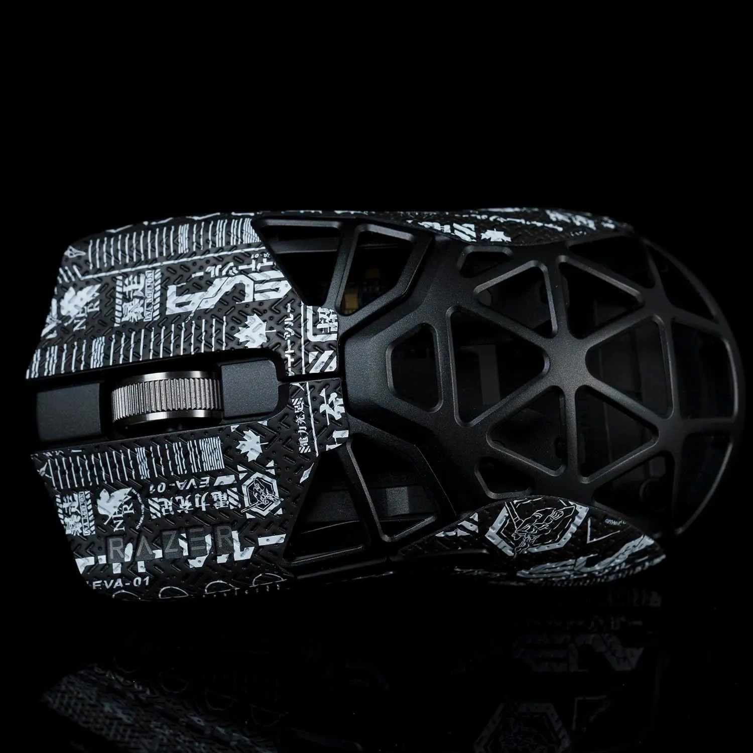 Grip Tape for Razer Viper Minise Mini Signature Edition - Anti-Slip,Enhanced Control, Suck Sweat,Soft Leather,Improves FPS Gaming Grip [Pre-Cut] Printsteam Black White