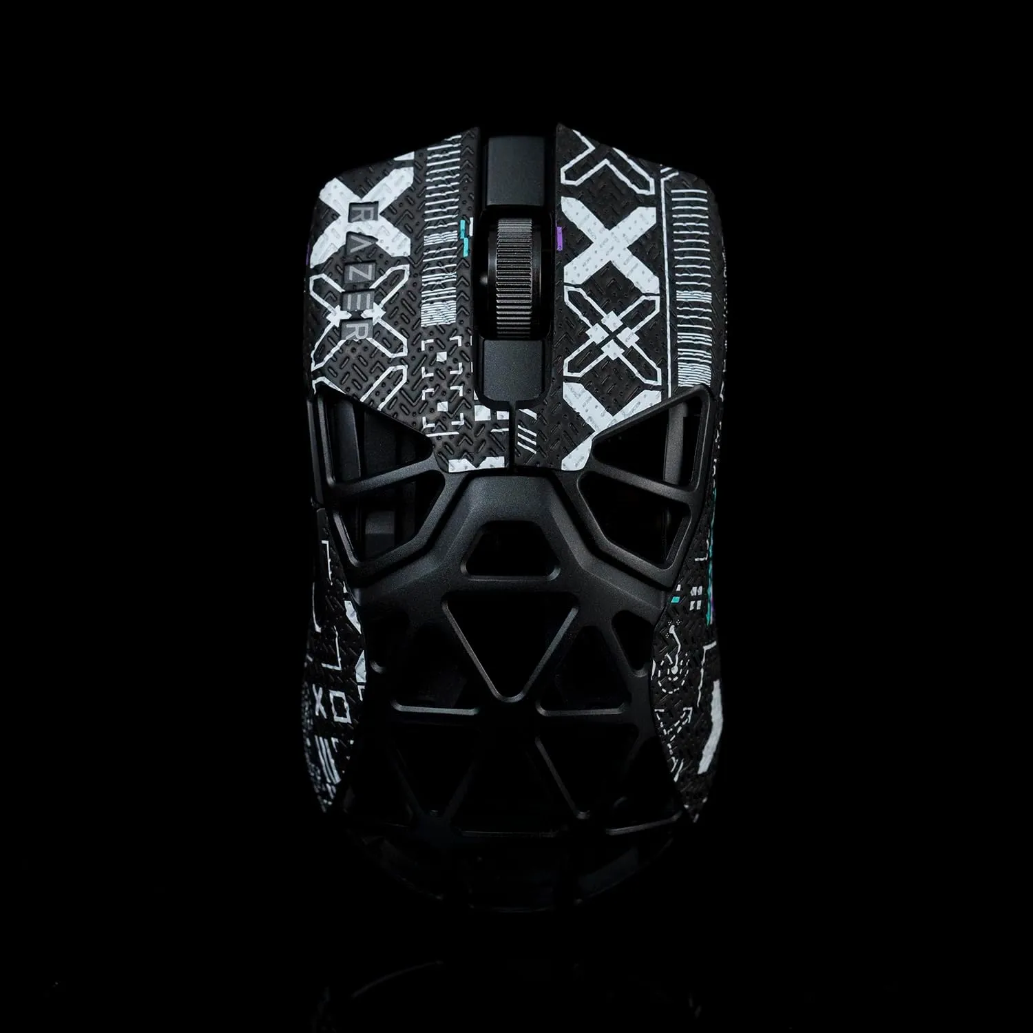 Grip Tape for Razer Viper Minise Mini Signature Edition - Anti-Slip,Enhanced Control, Suck Sweat,Soft Leather,Improves FPS Gaming Grip [Pre-Cut] Printsteam Black White