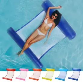 Inflatable Floating Water Hammock Lounger Bed Chair Swimming Pool Party Toy