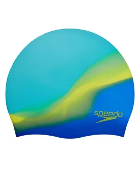 Junior Plain Multi-Colour Silicone Cap - Blue/Green