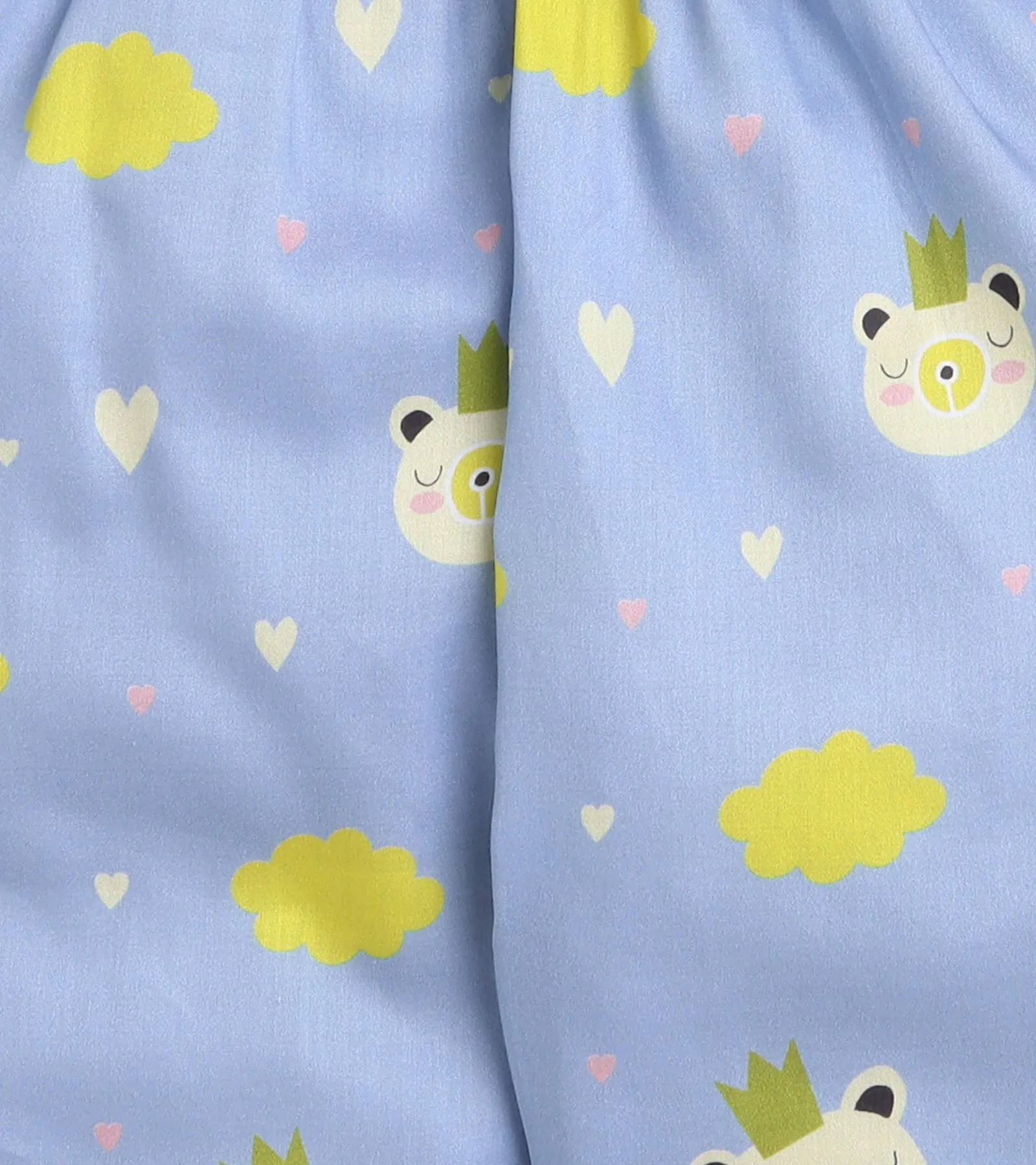 Love Cloud Printed Girls Night Suit Set