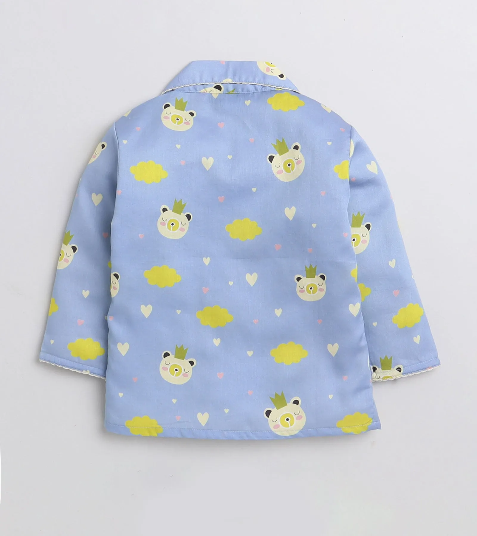 Love Cloud Printed Girls Night Suit Set