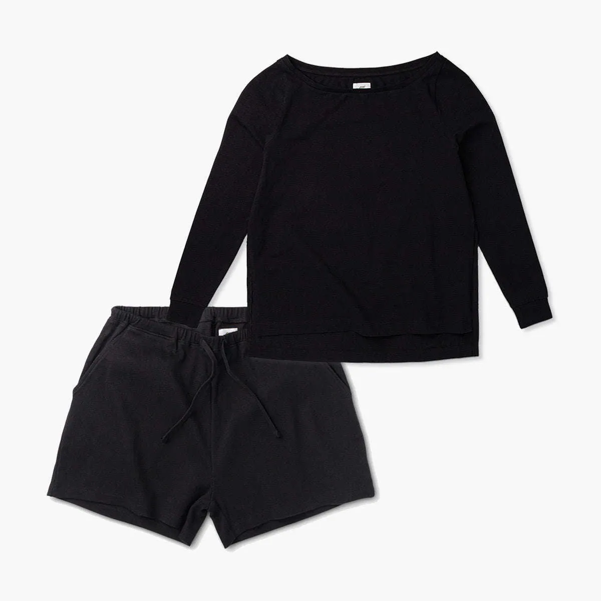 Organic Maternity Pajama Set_Black