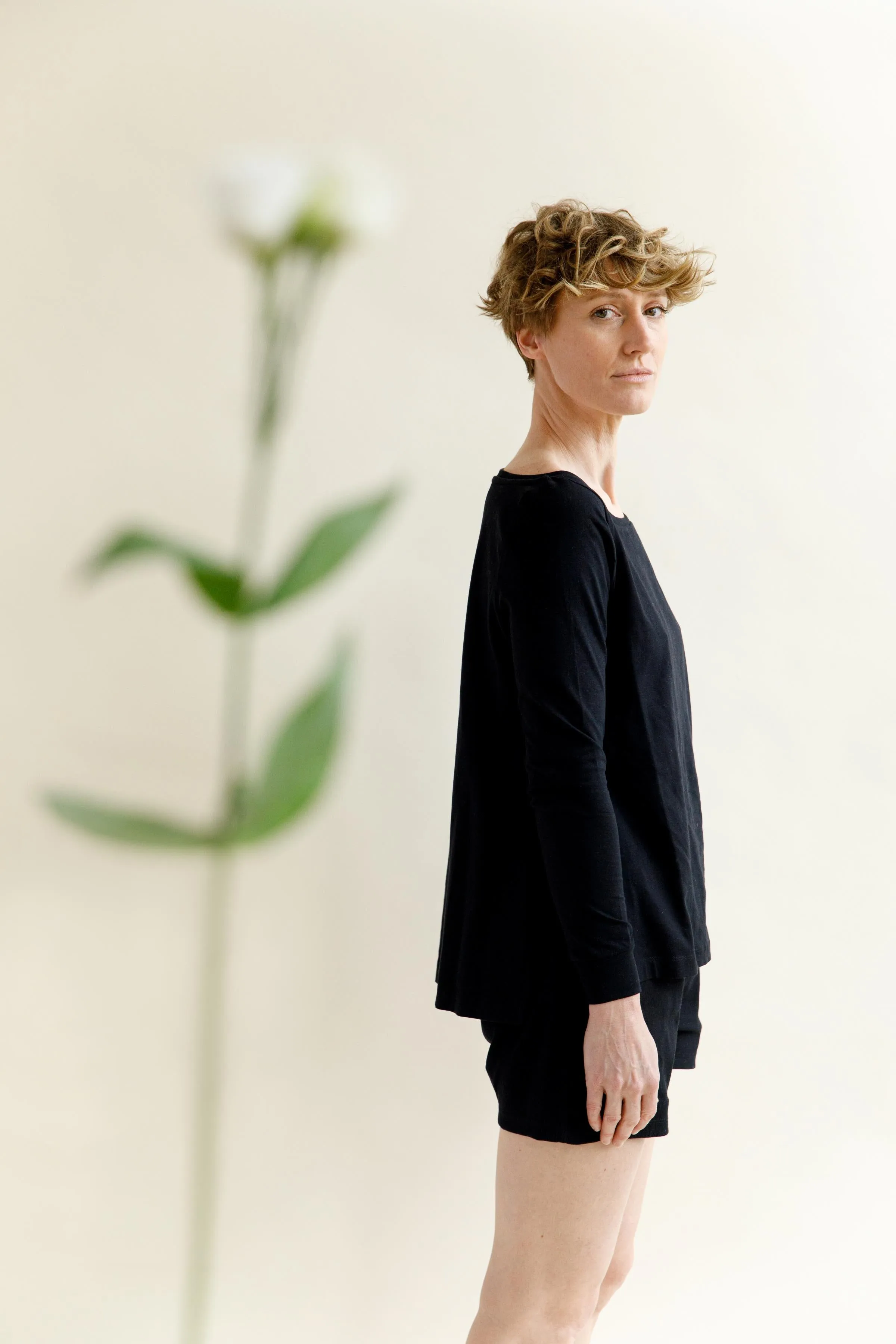 Organic Maternity Pajama Set_Black