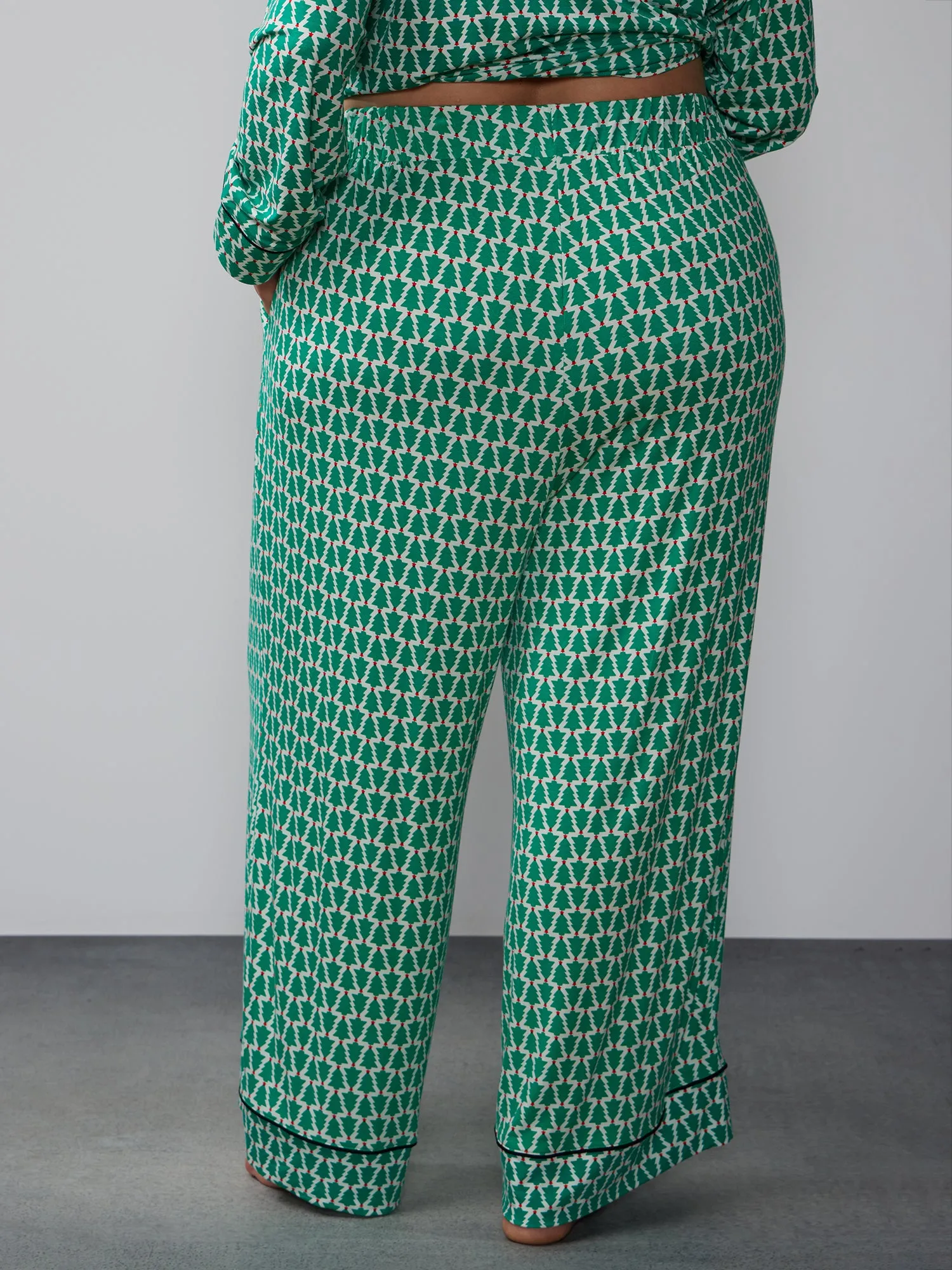 Plus Christmas Tree Pajama Set
