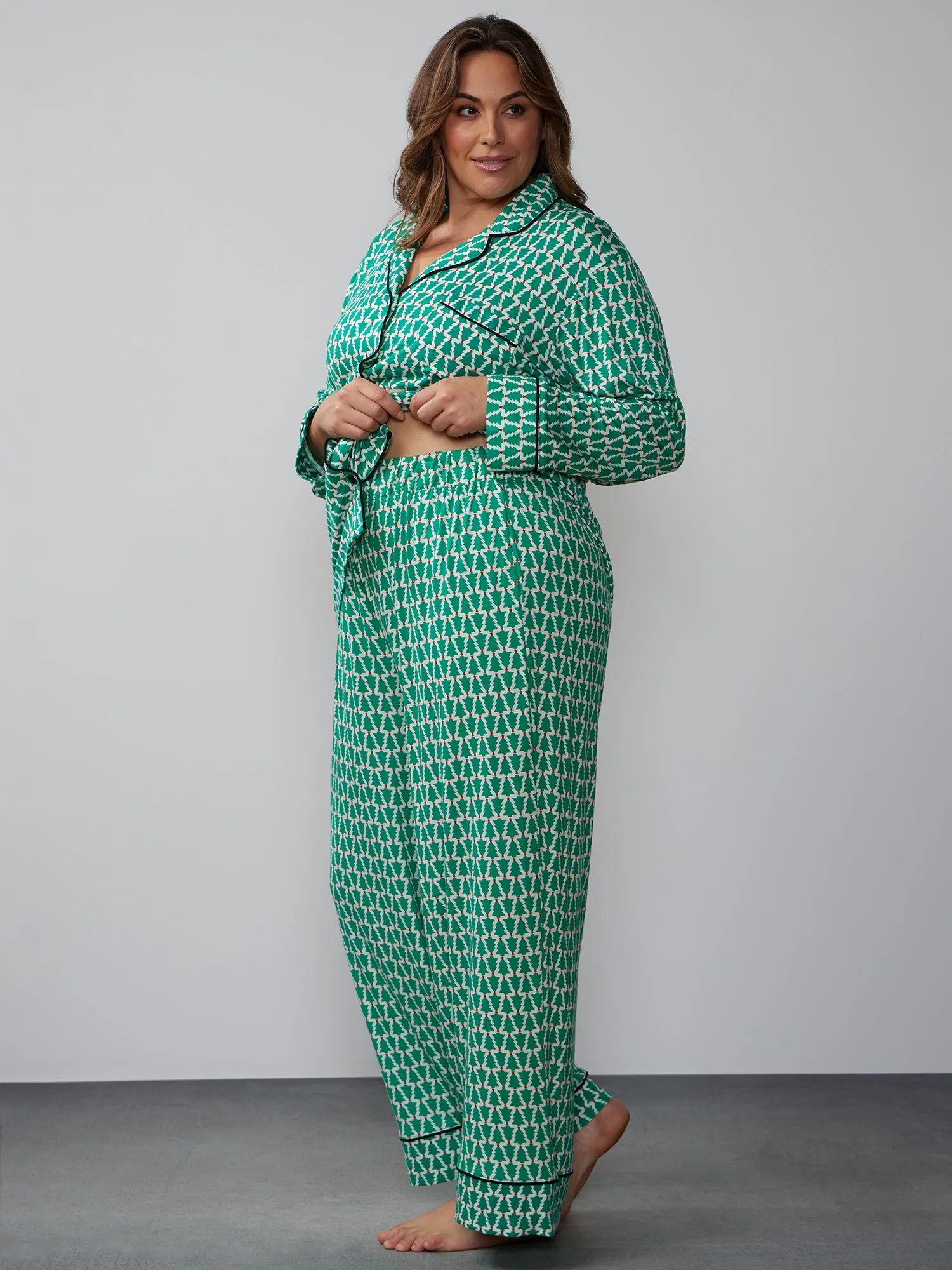 Plus Christmas Tree Pajama Set