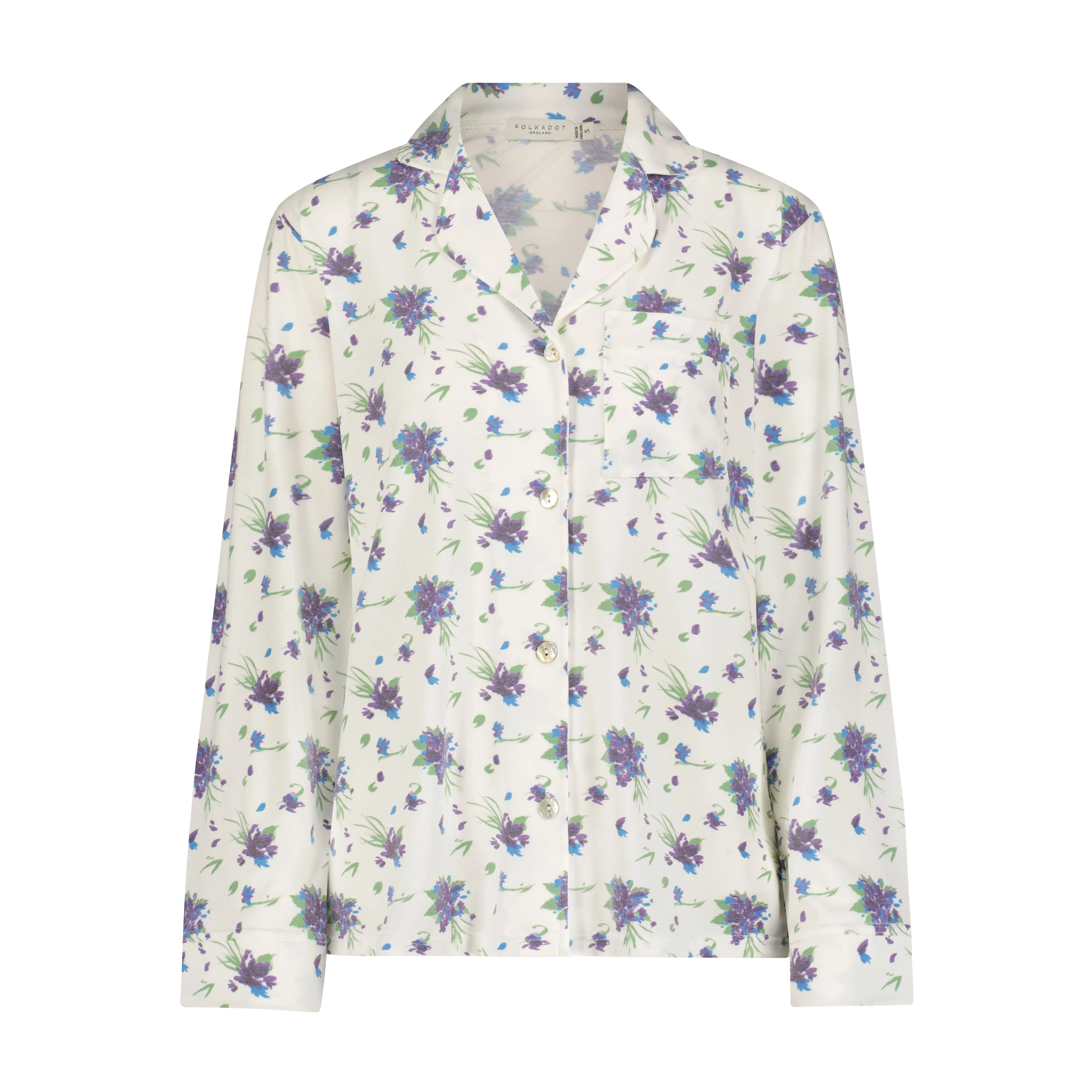 Polkadot CHARLEY Pajama Set in Violet Bouquet Print -NEW COLOR