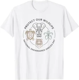 Protect Our Wildlife Support Wildlife Conservation Awarenes T-Shirt