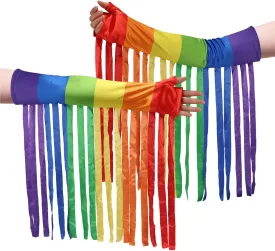 Rainbow Arm Warmer Gloves, 18.9in Length Fingerless Pride Fringe Arm Sleeves Costume Outfits Clothes for Women Men Halloween Party Gay LGBT LGBTQ Parade Accessories Rainbow Arm Warmer Gloves, 18.9in Length Fingerless Pride Fringe Arm Sleeves Costume Outfits Clothes for Women Men Halloween Party Gay LGBT LGBTQ Parade Accessories
