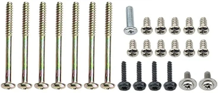 Replacement Console Screws with Rubber Foot Cover Set for PS2 PS3 Slim 2000 3000 4000 70000 Console Screw Kit Repair Parts (AB)