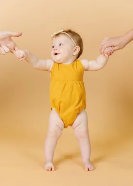 Ribbed Golden | Baby Romper One-Piece