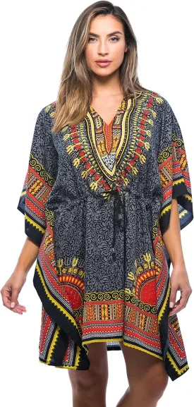 Riviera Sun African Print Dashiki Caftan for Women