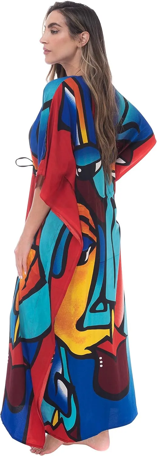 Riviera Sun African Print Dashiki Maxi Caftan for Women
