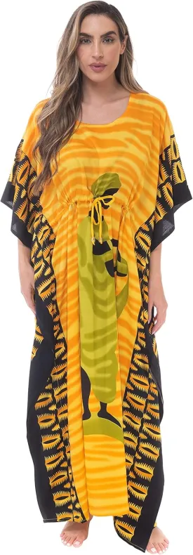Riviera Sun African Print Dashiki Maxi Caftan for Women
