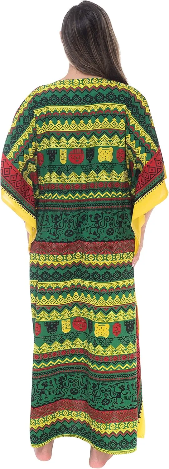 Riviera Sun African Print Dashiki Maxi Caftan for Women