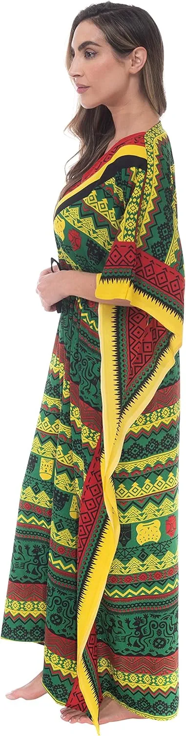 Riviera Sun African Print Dashiki Maxi Caftan for Women