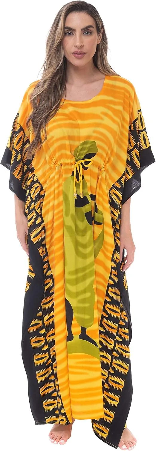 Riviera Sun African Print Dashiki Maxi Caftan for Women