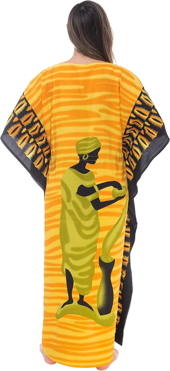 Riviera Sun African Print Dashiki Maxi Caftan for Women