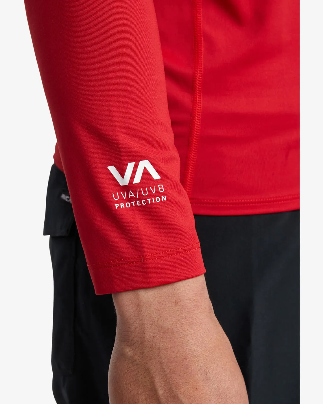 RVCA Long Sleeve Rashguard - Red