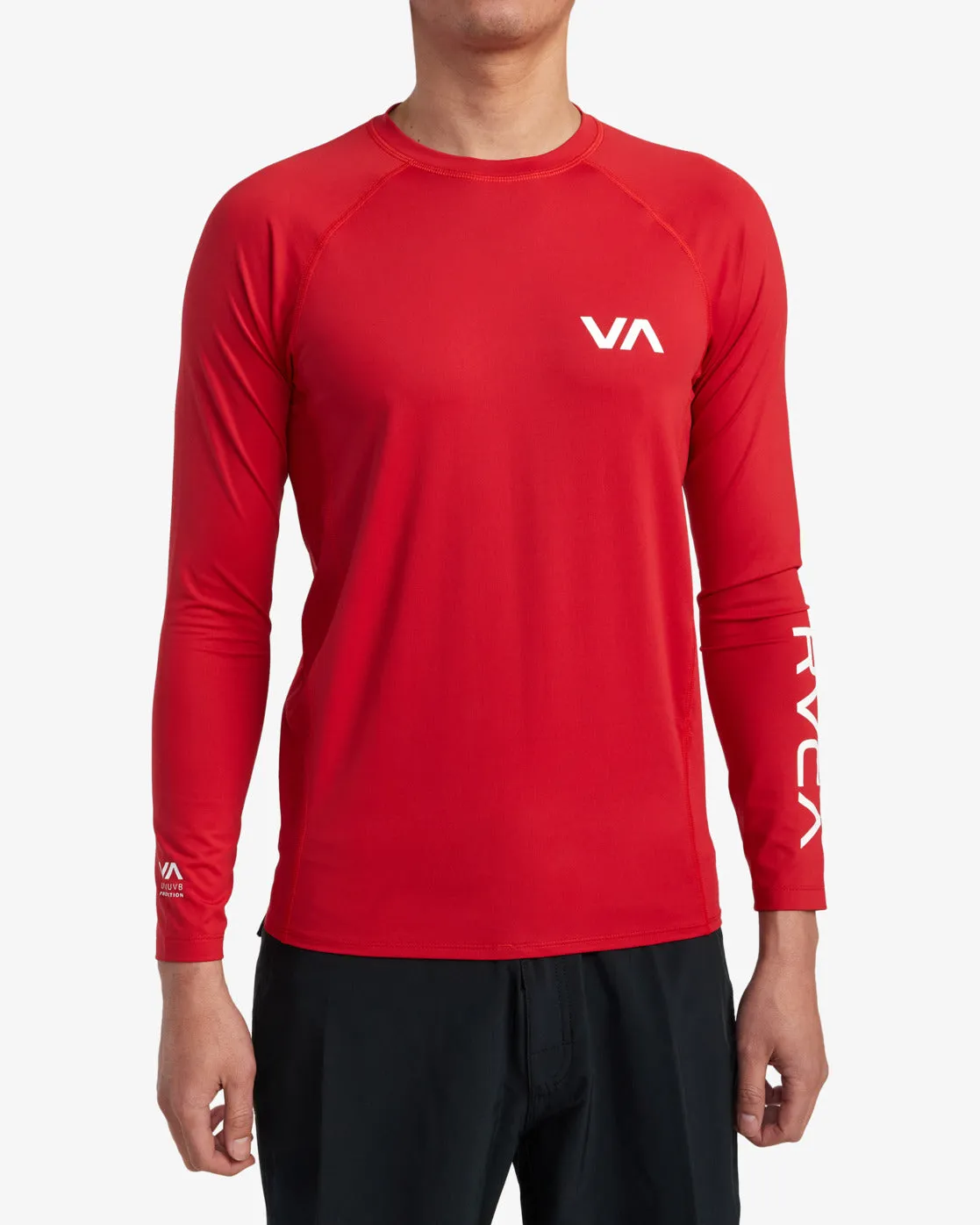 RVCA Long Sleeve Rashguard - Red