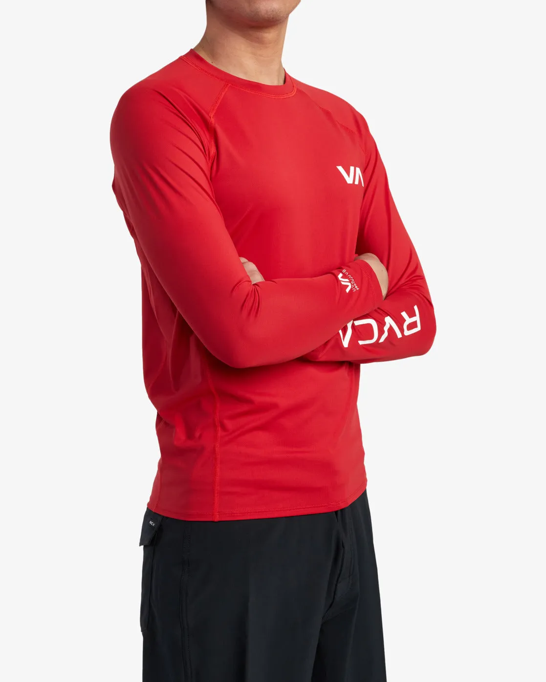 RVCA Long Sleeve Rashguard - Red