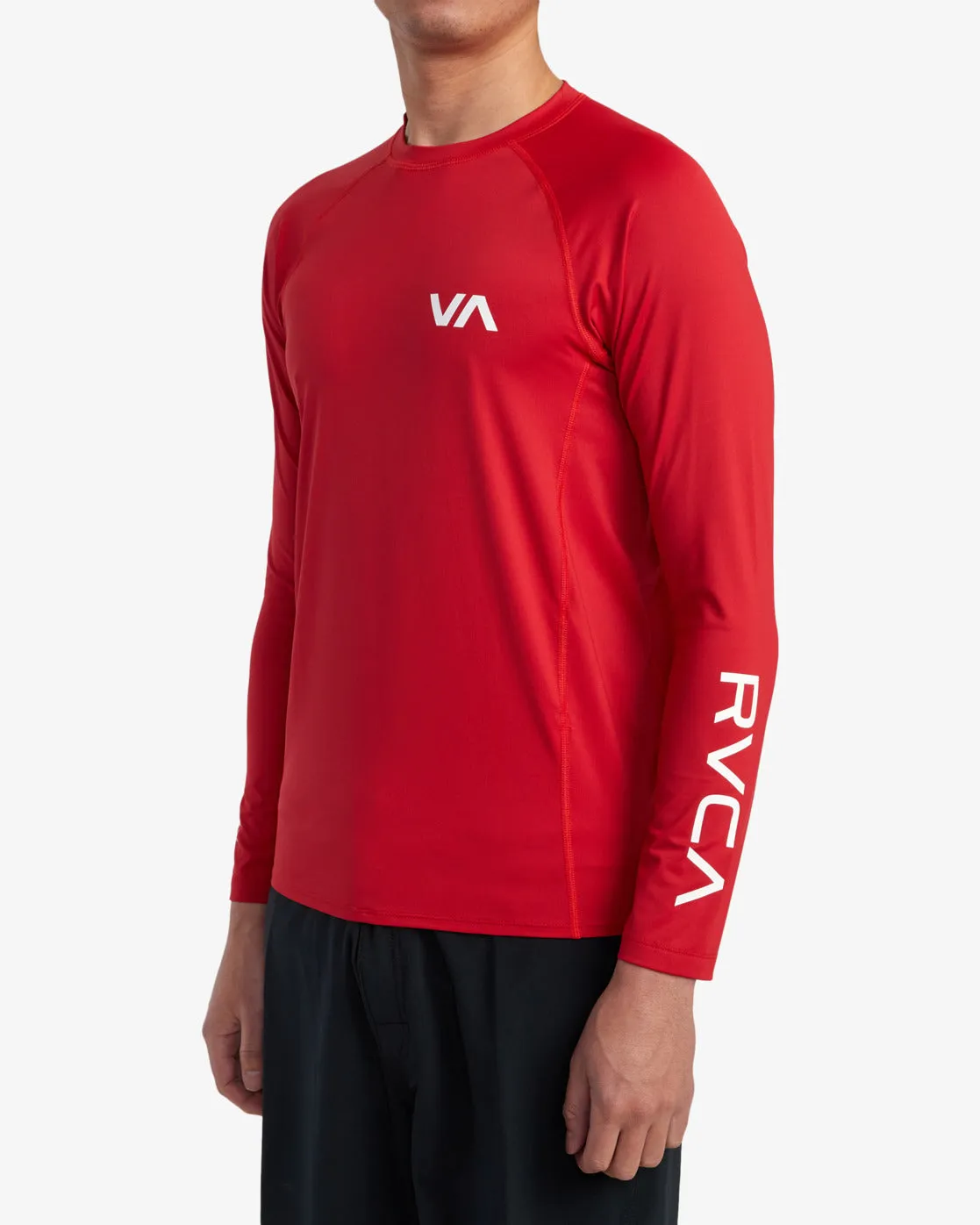 RVCA Long Sleeve Rashguard - Red