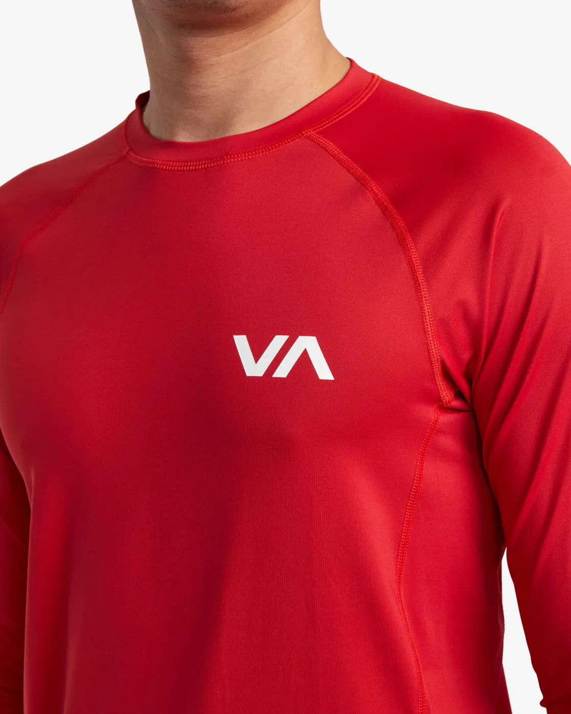RVCA Long Sleeve Rashguard - Red