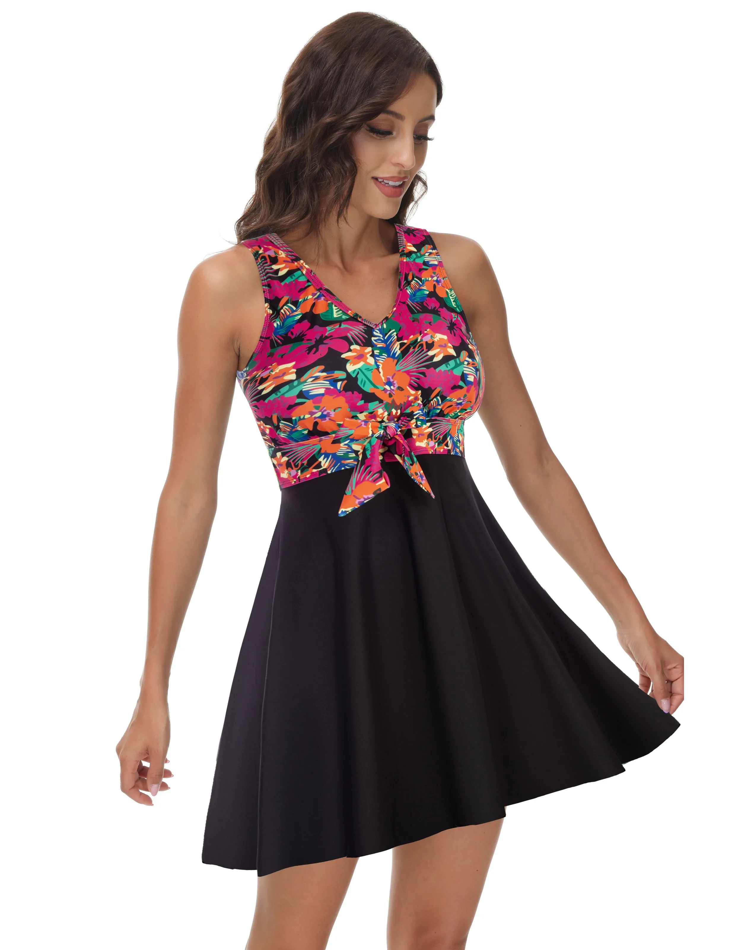 Separated Swimsuit Sleeveless V-Neck Swimwear