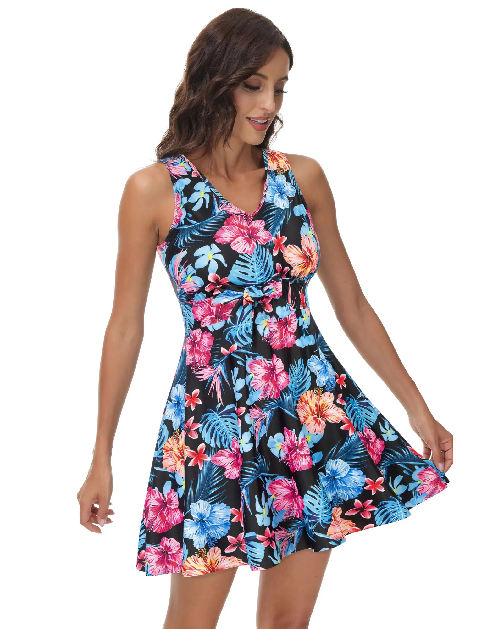 Separated Swimsuit Sleeveless V-Neck Swimwear