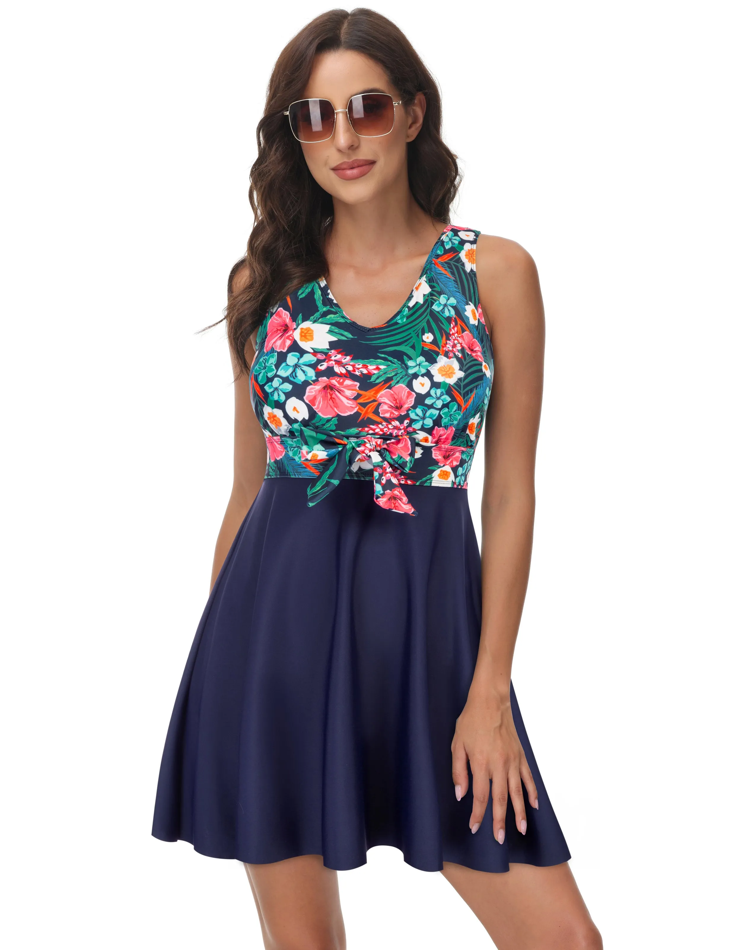 Separated Swimsuit Sleeveless V-Neck Swimwear