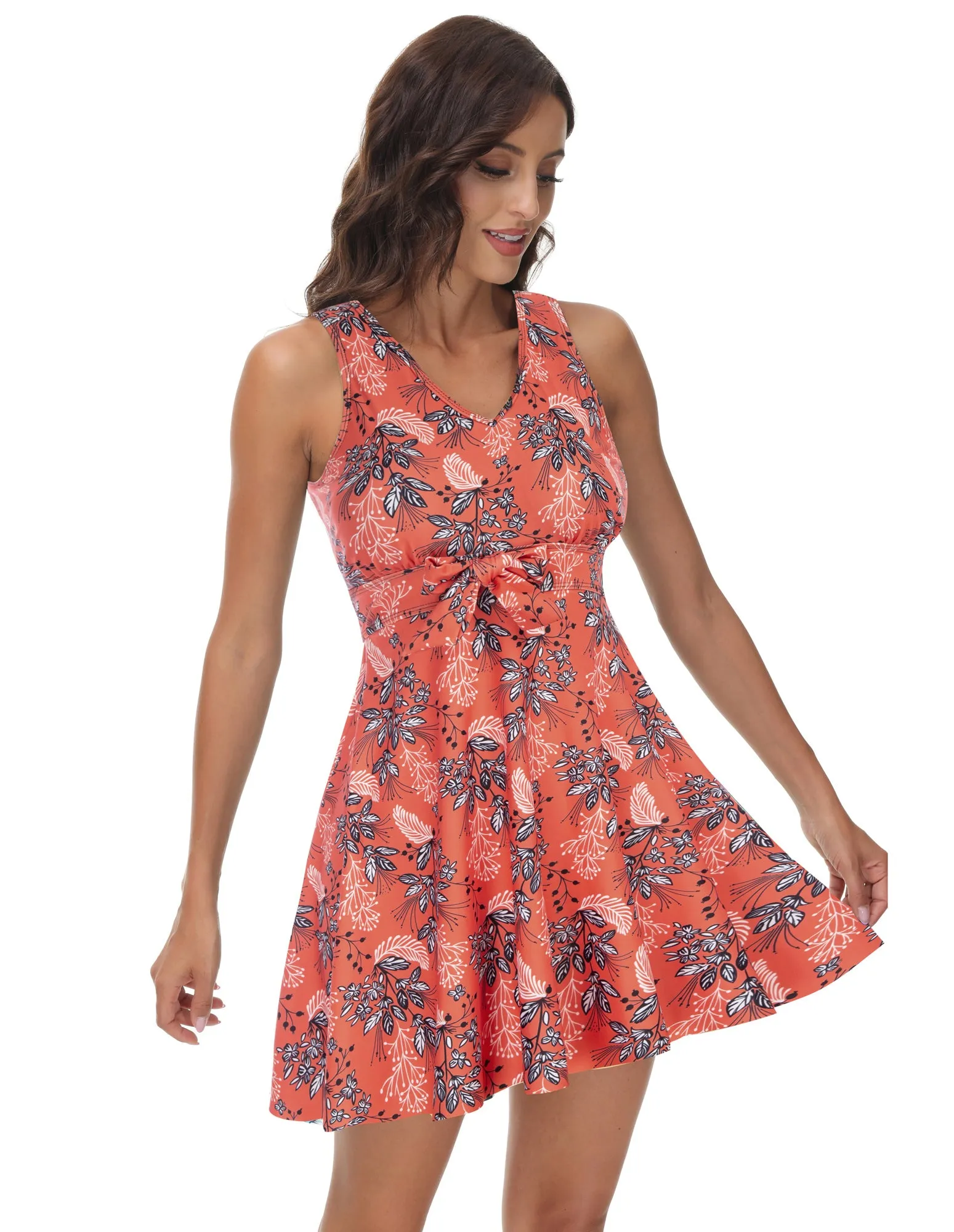 Separated Swimsuit Sleeveless V-Neck Swimwear